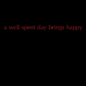 Well-Spent Day Brings Happy Sleep - two colors - wall quotes decal
