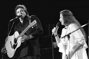 Johnny Cash is pictured below with his wife, June Carter Cash