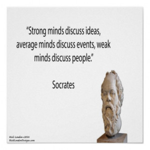 Socrates & Strong Minds Quote Poster