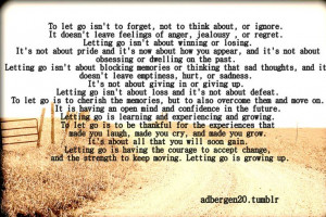 Letting go
