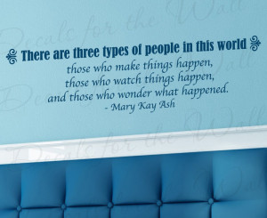 Make Things Happen Mary Kay Ash Wall Quote Decal