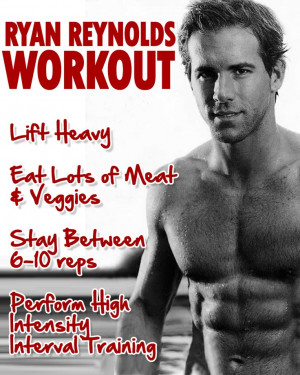Workout Motivation For Men Ryan reynolds workout