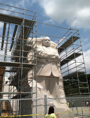 Wordless Wednesday: Work on MLK quote removal begins