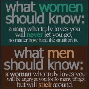 What women should know: a man who truly loves you will never let you ...