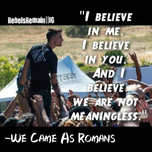 We Came As Romans Belief lyrics