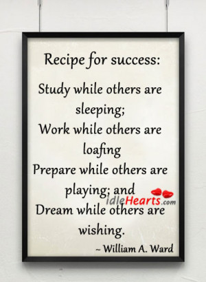 Recipe For Success, Dream, Recipe, Sleeping, Study, Success, Wishing ...