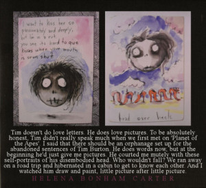 quotes art tim burton helena bonham carter movies drawings love