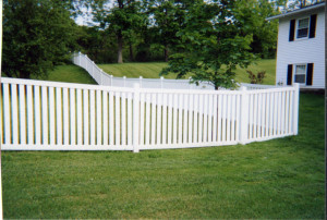 White Vinyl Semi Privacy Fence