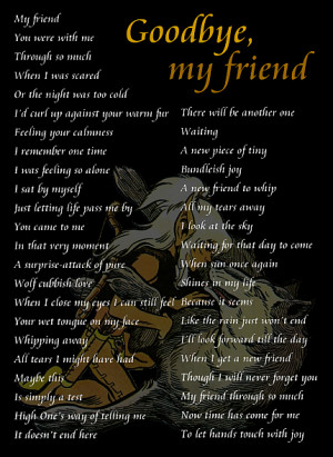 Goodbye my Friend 0609 Image