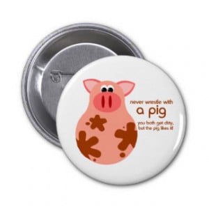 Funny Pig Quote button