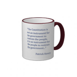 Patrick Henry Constitution Quote Coffee Mug