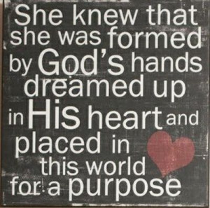 formed by God's hands...