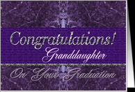 Granddaughter Graduation Congratulations Purple Stone card - Product ...