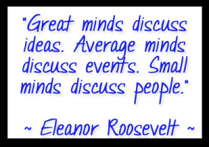 Quote Of The Week- Great Minds