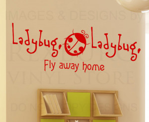 Wall-Decal-Sticker-Quote-Vinyl-Art-Large-Kids-Nursery-Ladybug-Fly-Away ...