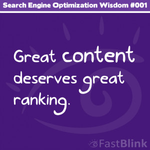 Search Engine Optimization Wisdom #001