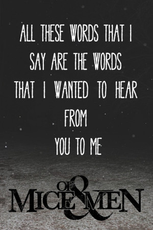 quote music lyrics of mice and men heavy metal