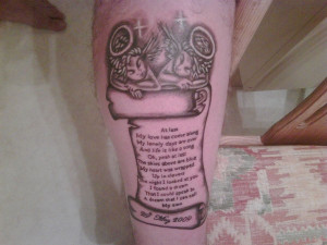 ... lost child, this scroll tattoo arouses profound emotional feelings