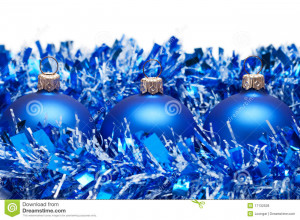 Christmas Blue Balls Tinsel