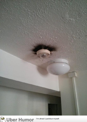 ... of irony: my neighbor's smoke alarm spontaneously burst into flames