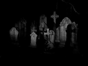 not that graveyards are always bustling with people but this graveyard ...
