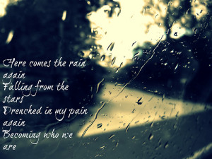 ... http www quotes99 com here comes the rain again falling from the stars