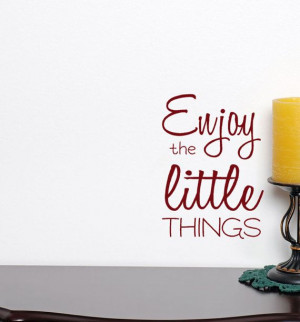 Enjoy the little things vinyl decal wall sticker by HouseHoldWords, $5 ...