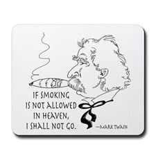 Cigar Smoker Mark Twain Quote Mousepad for