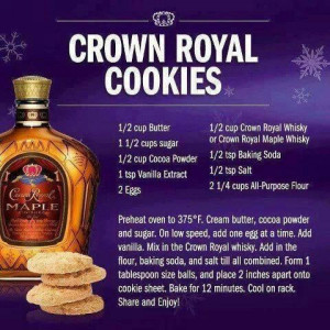 Crown Royal cookies