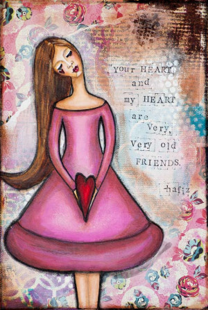 Inspirational Soulmate Quote Whimsical Mixed Media Art, Friend Art ...