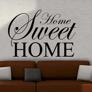 Details about HOME SWEET HOME wall art Sticker quote LARGE decor