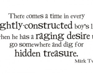 Hidden Treasure - Mark Twain vinyl wall decal ...