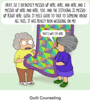 quilt counseling. sewing humor