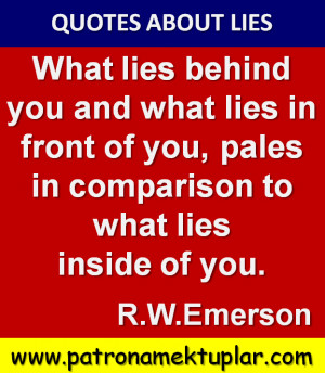 QUOTES AOUT LIES (R.W.EMERSON)