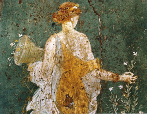 ... Roman Empire Roman Mythology wall painting Khloris Fresh flowers Museo
