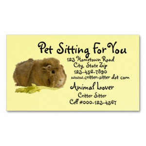 Cute Guinea Pig Business Cards