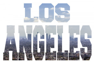 ... - Los angeles in words LA cityscape wall decal. wall sticker quotes