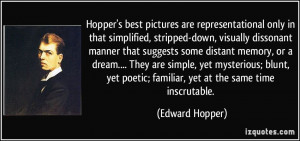 More Edward Hopper Quotes