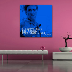 pacino scarface quote 4 square wall art
