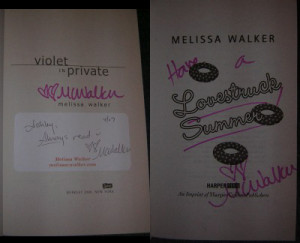 Yes, I was absolutely nerdy enough to bring all of Melissa Walker's ...