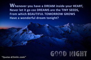 whenever you have a dream inside your heart never let it go coz dreams ...
