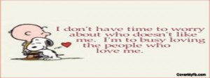 Charlie Brown Quote Love Facebook Cover