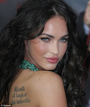 megan fox quotes – megan fox shows off her tattoo a quote taken from ...