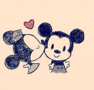 couple, cute, disney, love, mickey mouse, minnie and mickey, minnie ...