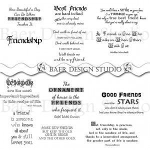 FRIENDSHIP QUOTES digital word art, Best Friend Scrapbook Digital Word ...