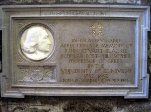 Memorial Plaque to Professor John Stuart Blackie, St. Giles' Cathedral ...