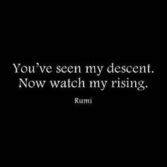 ... ve seen my descent. Now watch my rising