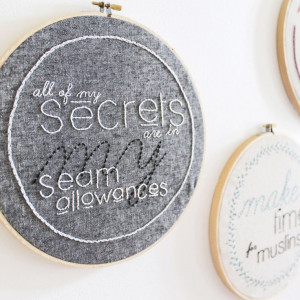 sewing sayings embroidery pattern - imagine gnats