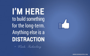 ... to build something for the long-term. Anything else is a distraction