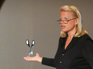 Ginni Rometty scissors